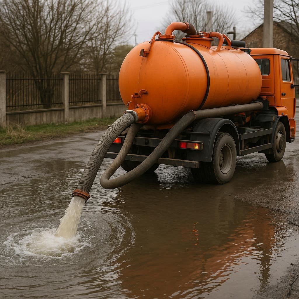 Откачка воды в Бокситогорске